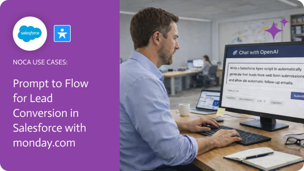 Prompt to Flow for Lead Conversion in Salesforce with monday.com - Noca