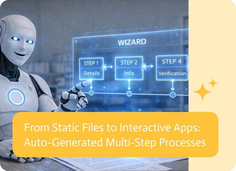 Noca | From Static Files to Interactive Apps: Auto-Generated Multi-Step Processes