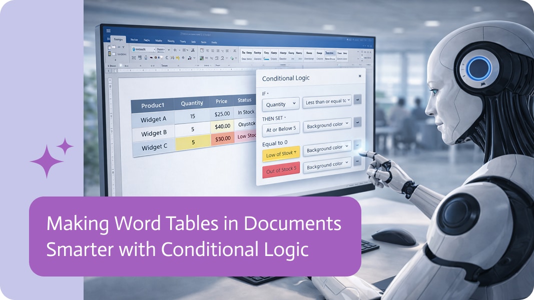 Noca | Making Word Tables in Documents Smarter with Conditional Logic