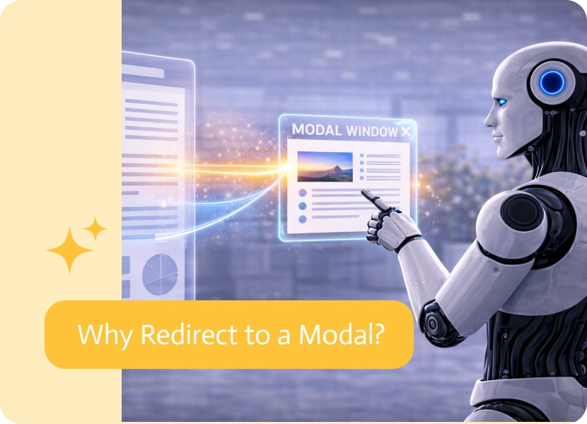 Noca | Why Redirect to a Modal?