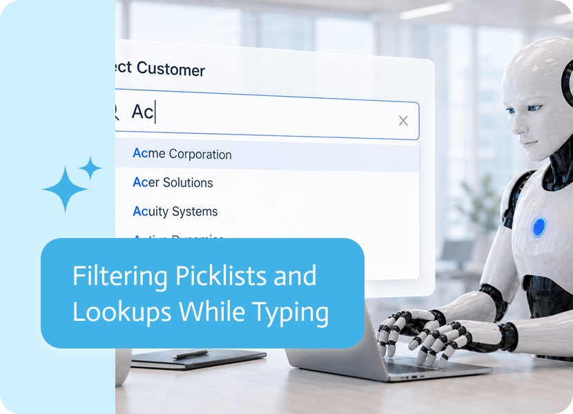 Noca | Filtering Picklists and Lookups While Typing
