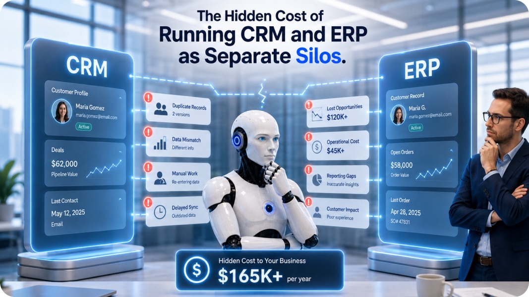 Noca | The Hidden Cost of Running CRM and ERP as Separate Silos